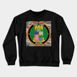 New York Guard Logo on Distressed OCP Crewneck Sweatshirt